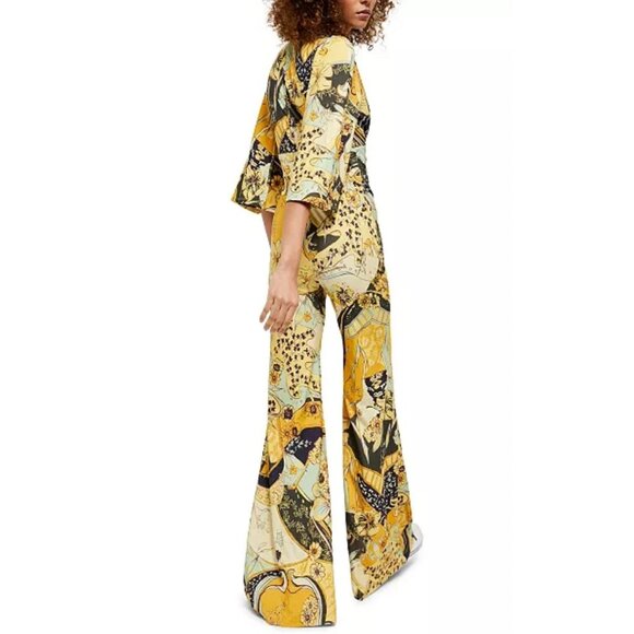 Free People Night Fever flowy flare bell bottom jumpsuit - Picture 3 of 14